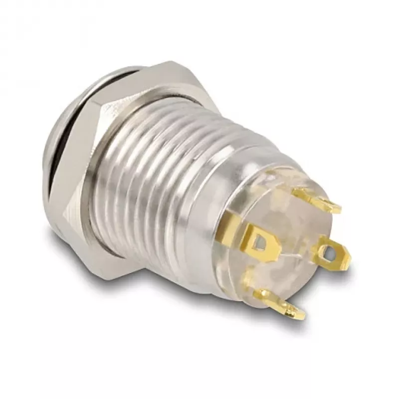 Drukknop-paneel DeLOCK 20981 zilver 230V 3A