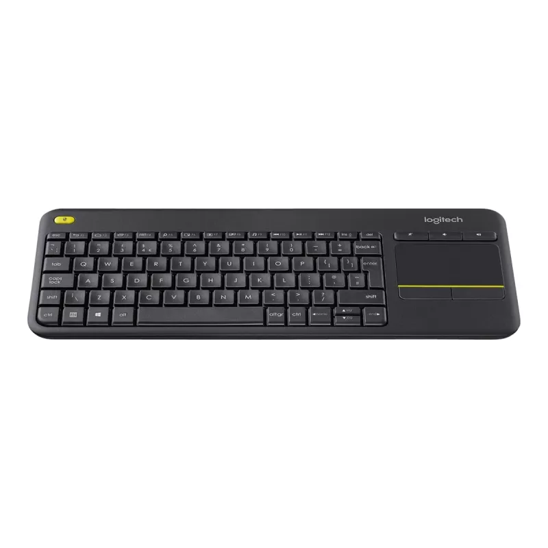 Logitech Wireless Touch Keyboard K400 Plus - toetsenbord - met touchpad - draadloos - 2,4 GHz - België - zwart