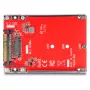 DeLOCK 2,5-inch converter U.3 SFF-8639 naar M.2 NVMe Key M 7 mm rood