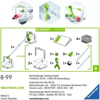 Ravensburger GraviTrax element zipline accessoire voor activiteit-behendigheidsspeelgoed (27472)
