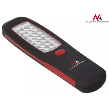 Werkplaatslamp MACLEAN MCE03 — 24 LED's, magneetvoet en haak, op batterijen (3×AAA)