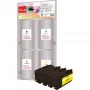 Peach PI300-538 inktcartridge multipack, 4 stuks, XL, zwart, cyaan, magenta, geel (compatibel met HP 950XL/951XL)