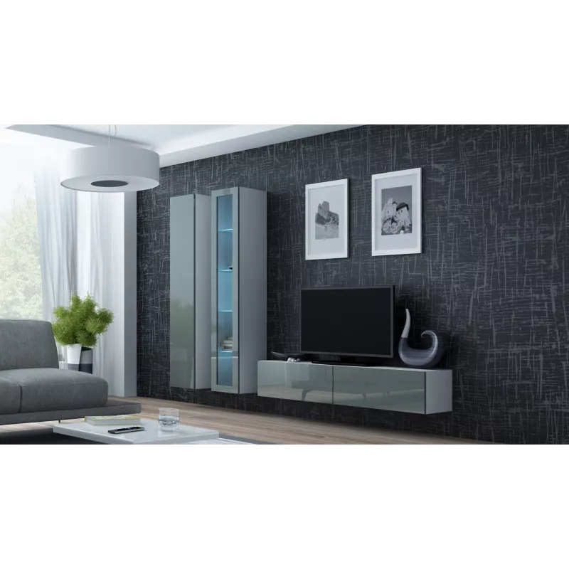 Cama tv-standaard VIGO 140 30/140/40 wit/grijs glanzend