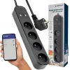 Stekkerdoos GEMBIRD TSL-PS-F4U-02 met 4 PL-stopcontacten en USB-oplader, zwart