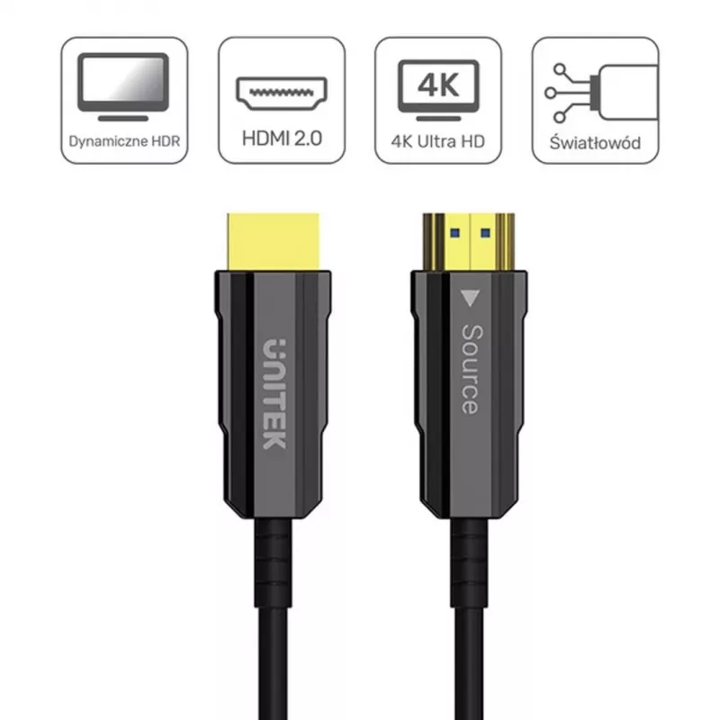 Unitek HDMI optische kabel C11092ASL01 4K 60Hz, 15 m lengte
