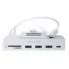 Laptop-dock / poortreplicator Satechi ST-UCICHS USB 3.2 Gen 1 Type-C, USB-A-aansluitingen, SD/MicroSD, zilver