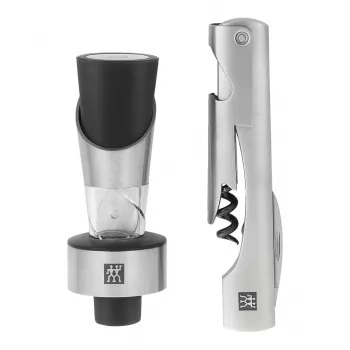 ZWILLING Sommelier wijnaccessoireset — rechthoekige etui 100×190×42 mm, 2 stuks