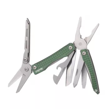 Multitool Nextool NE20050 10-in-1 compacte multitool, groen, 10 gereedschappen, 83 g, ingeklapt 6,8 cm