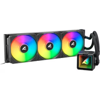 All-in-One vloeistof-CPU-koeler Sharkoon S100 ARGB – 360mm-radiator, zwart