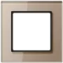 Wandschakelaar afdekplaat JUNG AC 581 GL CH champagne glas 84×84 mm
