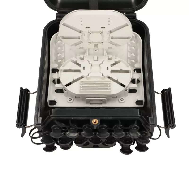 Extralink glasvezelafsluitbox Jennifer 16 aders zwart met connector