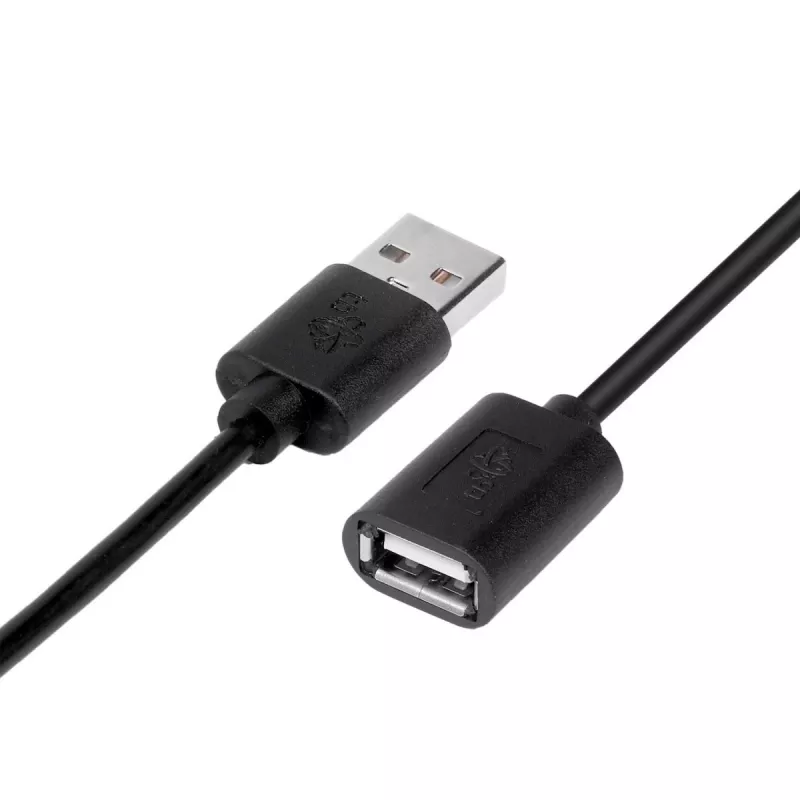 USB-verlengkabel AM-AF 1,8 m zwart
