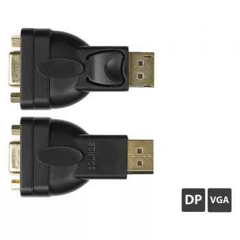 Adapter DisplayPort stekker naar VGA bus, 1920*1200 @60Hz, vergulde contacten, Good Connections (DP-AD12)