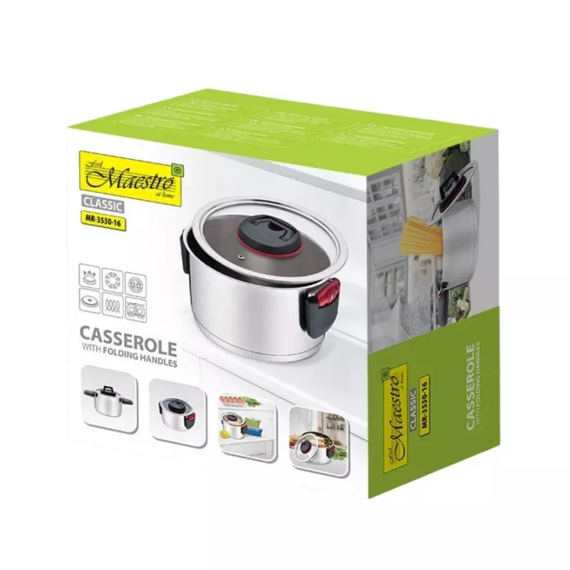 Maestro MR-3530-16 pan met opvouwbare handgrepen 1,6 l