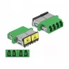 Optische vezelkoppeling DeLOCK 86902 LC Quad female naar LC Quad female single-mode groen