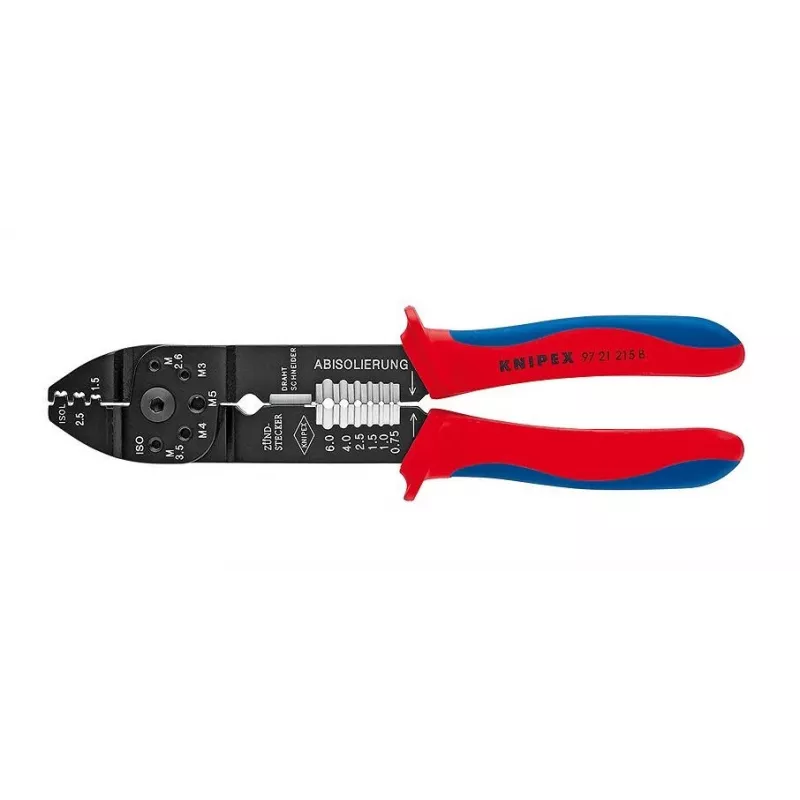 Knipex 97 21 215 B krimpgereedschap zwart, blauw, rood