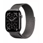 Apple Watch Series 11 GPS + Cellular 46mm Slate titanium behuizing met Slate Milanese Loop M/L