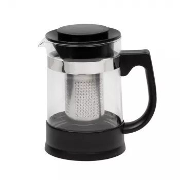 Resto Kitchenware 90512 theepot eenpersoonstheepot 950 ml zwart, transparant