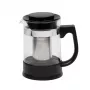 Resto Kitchenware 90512 theepot eenpersoonstheepot 950 ml zwart, transparant