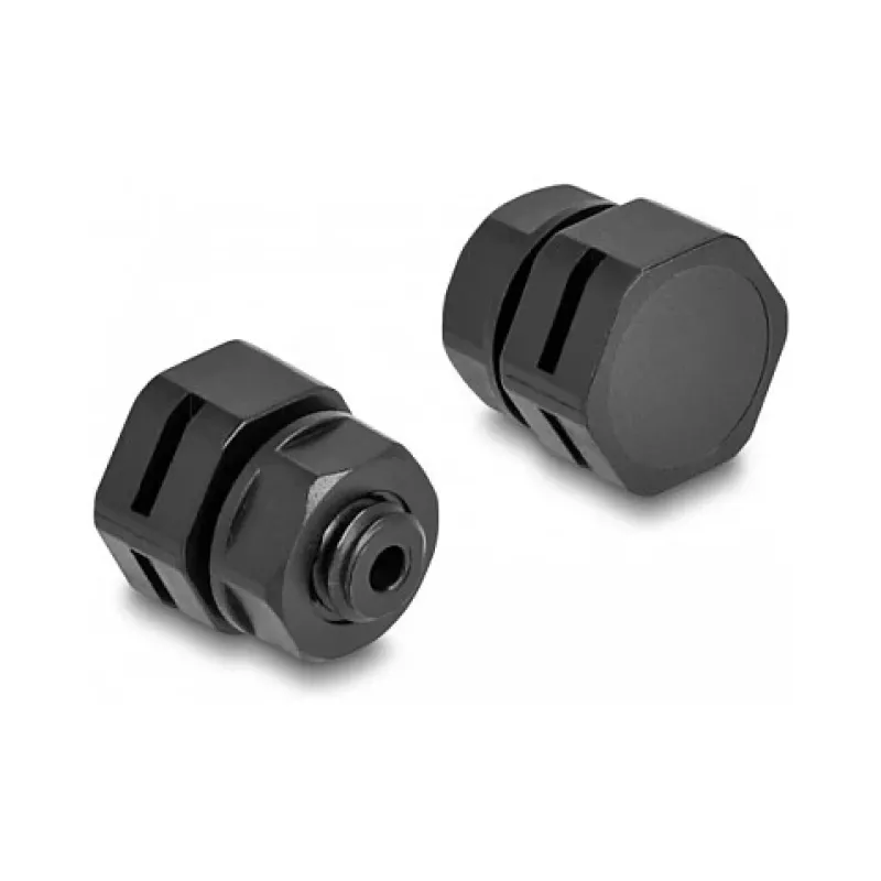 DeLOCK beluchtingsplug M6 zwart 2 stuks polyamide