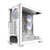 Computerbehuizing Darkflash DS900 (wit) + 7 ARGB-ventilatoren