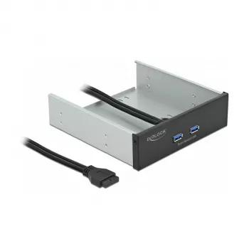 Frontpaneel DeLOCK 5,25 inch 2 x USB 5 Gbit/s Type-A-aansluitingen