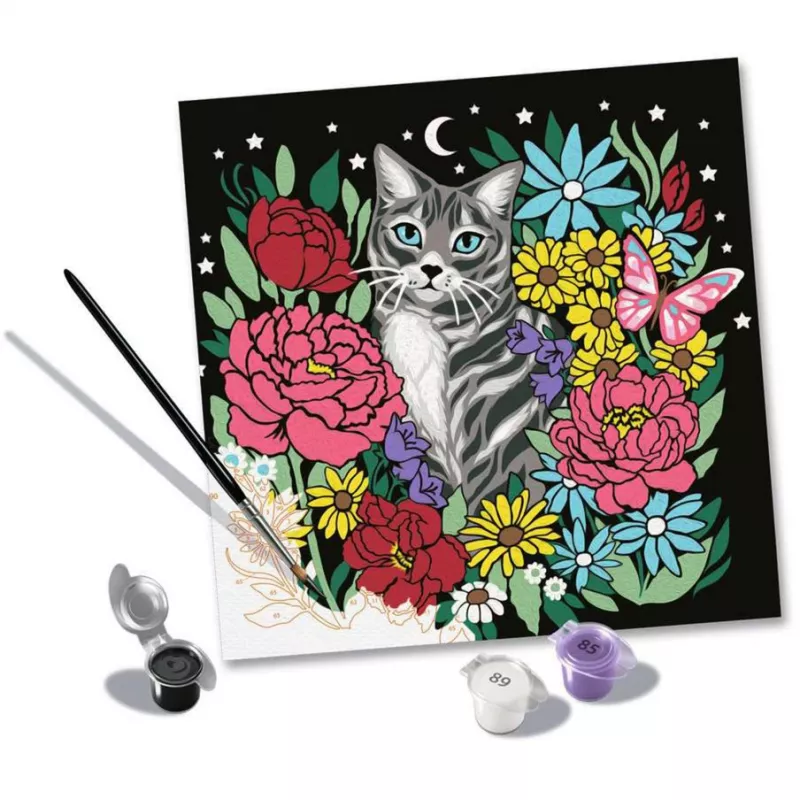 Schilderen op nummer set Ravensburger CreArt Pixie Cold Cat (model 25855) – canvasschilderset
