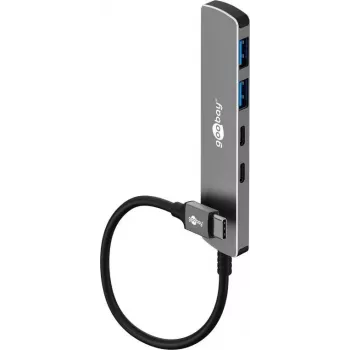 Goobay slimme 4-poorts USB-hub USB-C naar/USB-A 5 Gbit/s - -stekker USB 3.2> (79159)