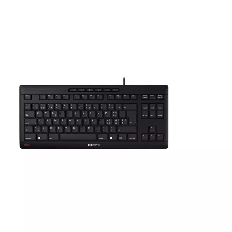 CHERRY STREAM TKL toetsenbord universeel USB QWERTZ Zwitsers zwart
