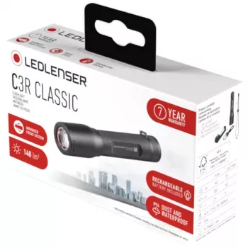 Handzaklamp Ledlenser 503153, LED 140 lm, aluminium behuizing, IP54, 6 uur brandtijd, 42 g, 102 mm