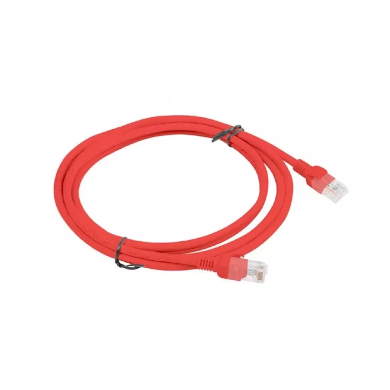 PATCHCORD Cat.6 UTP 2M rood FLUKE PASSED LANBERG 10-PACK