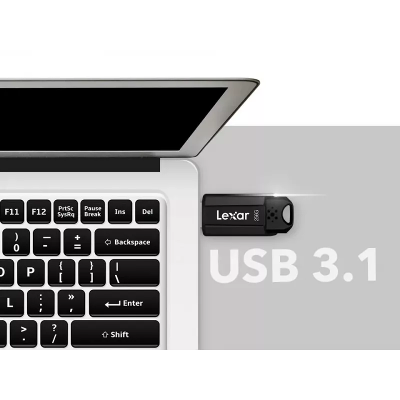 USB-stick Lexar JumpDrive S80 256 GB, USB Type-A, USB 3.2 Gen 1, zwart, 20 g