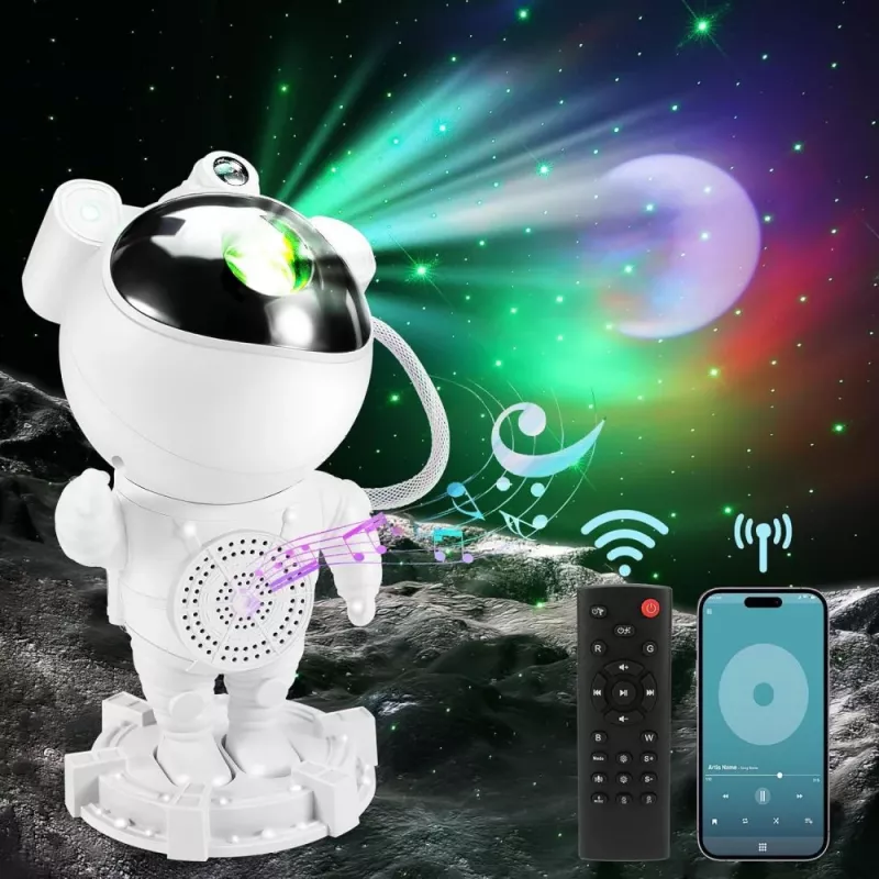 Starprojector-lamp Hawk HW-STAR01 met ingebouwde luidspreker — sterrenhemel lichtprojector