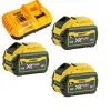 Accu- en opladerset DeWalt DCB118X3 — Li‑Ion 9 Ah accu met oplader