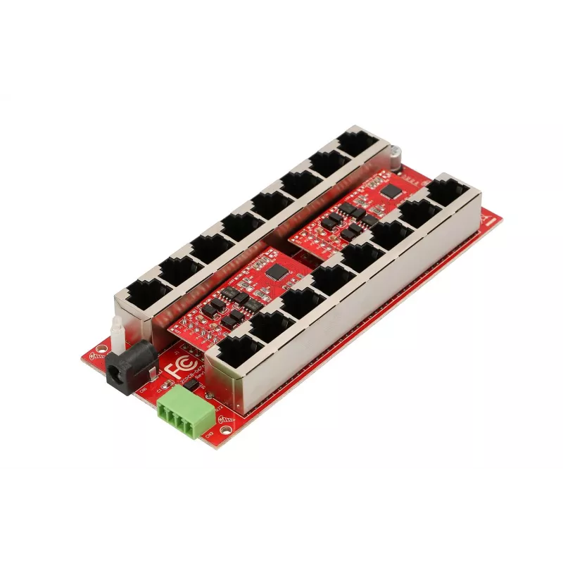 Extralink Gigabit PoE-injector 8-poorts actief, 8 poorten Gigabit 802.3at/af, Mode A