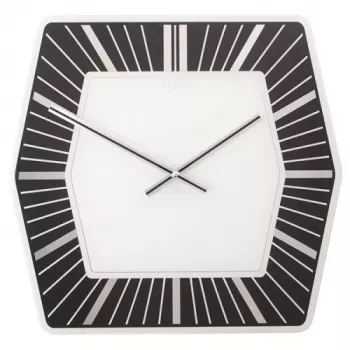 NeXtime wandklok 8128zw Hexagon, 43x43 cm, wit