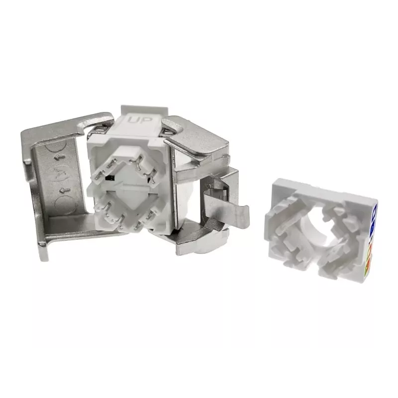 Alantec MB005-1 RJ45 Keystone-module, Cat.6A, STP, gereedschapsloos, PoE+, 22-26 AWG