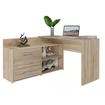 Topeshop DANY SONOMA KPL computertafel eikenkleur
