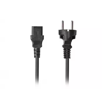 Netkabel LANBERG CEE 7/7 naar C13 (C320) 1,8 m, recht, zwart