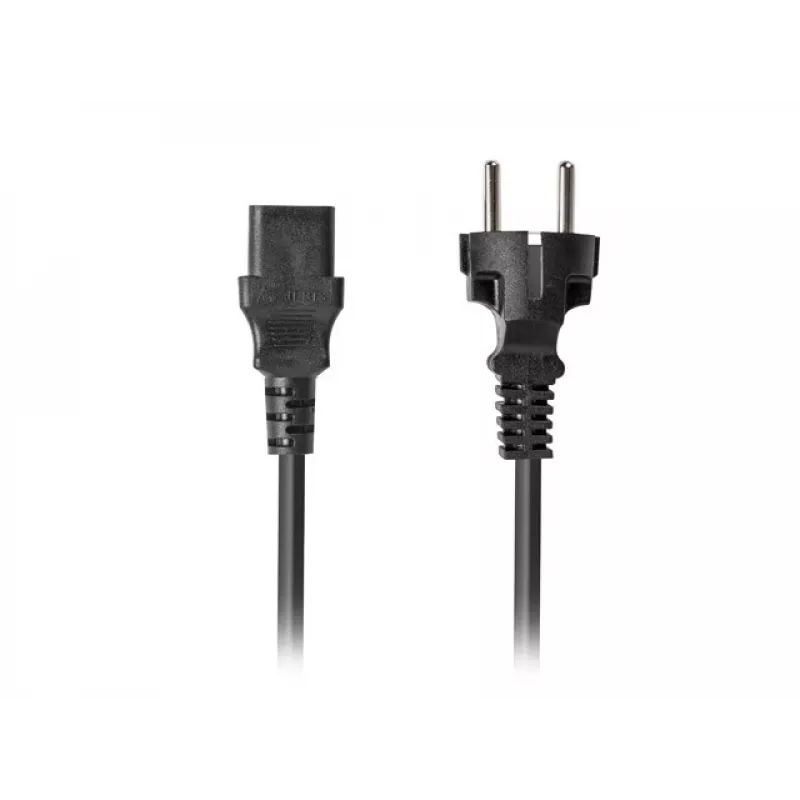 Netkabel LANBERG CEE 7/7 naar C13 (C320) 1,8 m, recht, zwart