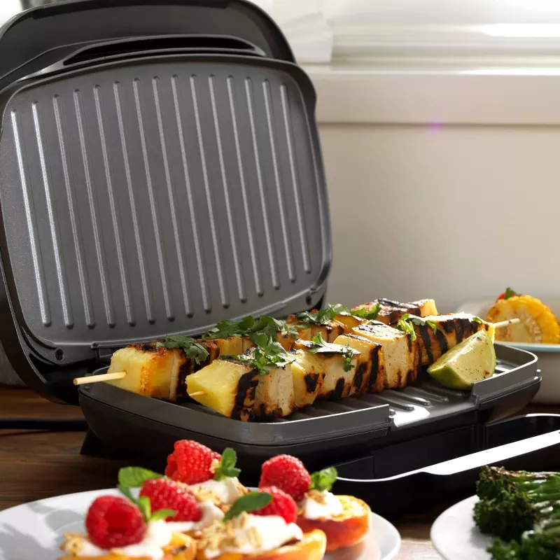 Compacte elektrische grill Petra PT4366GRYDEKFDIR met antiaanbaklaag