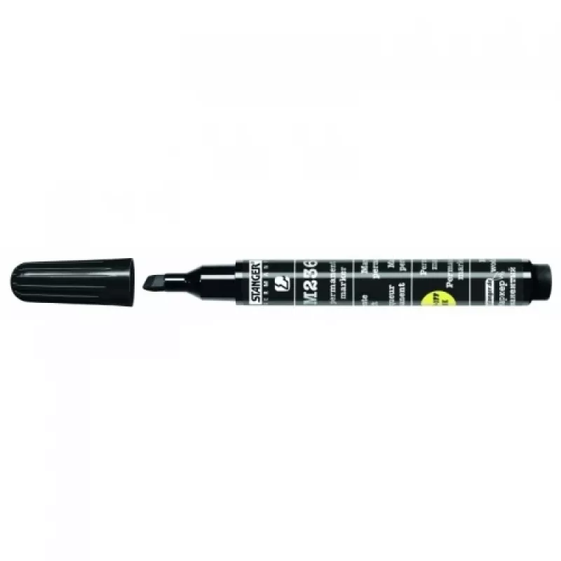 Permanent marker STANGER M236, 1-4 mm, beitelpunt, zwart 1213-505 1 stuks