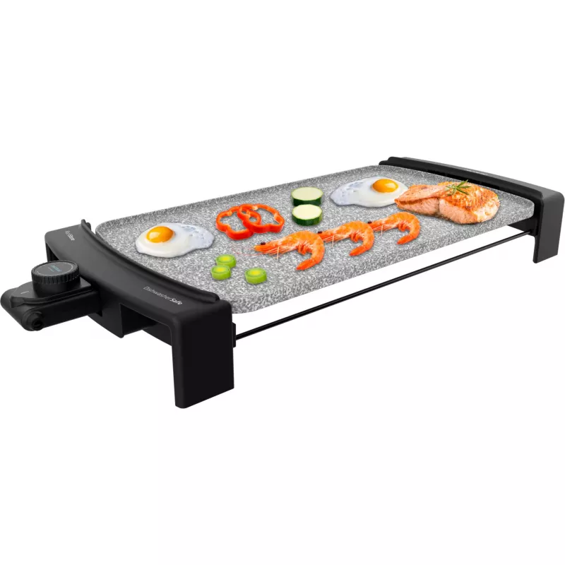 Tafelgrill Tasty&Grill 3000 RockWater, elektrische grillplaat hout, 2.600 watt