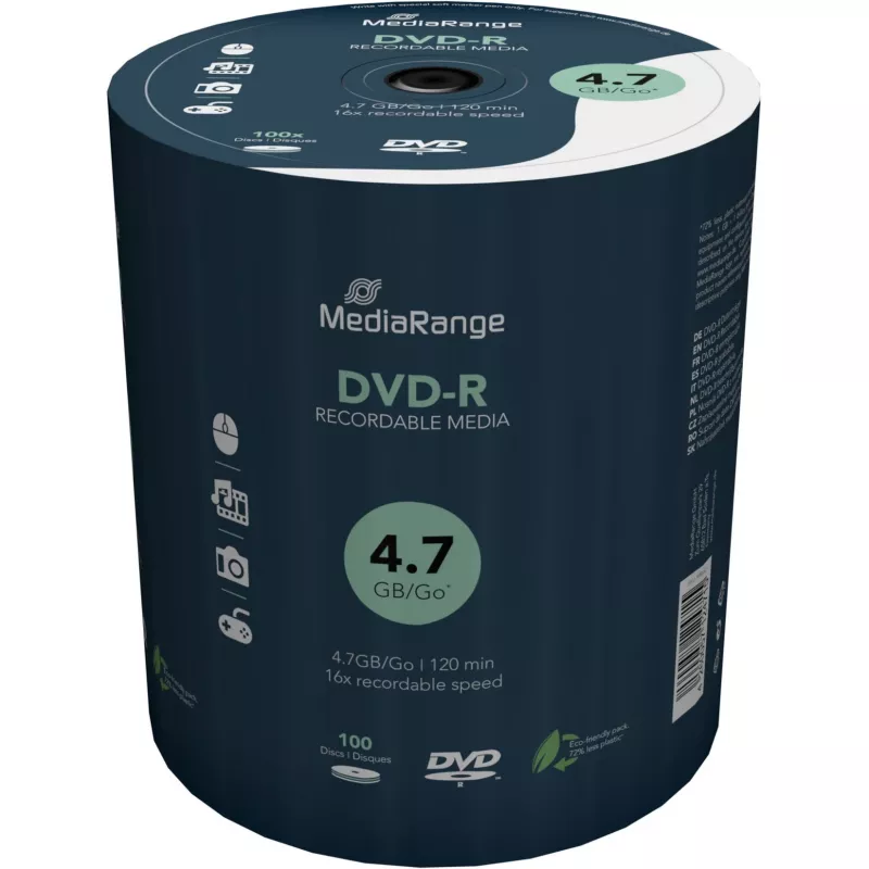 MediaRange MR442 DVD's 4,7 GB DVD-R 100 stuks