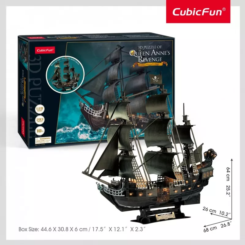 3D LED-puzzel Queen Annes L522H — decoratieve verlichte modelbouwset met LED-verlichting