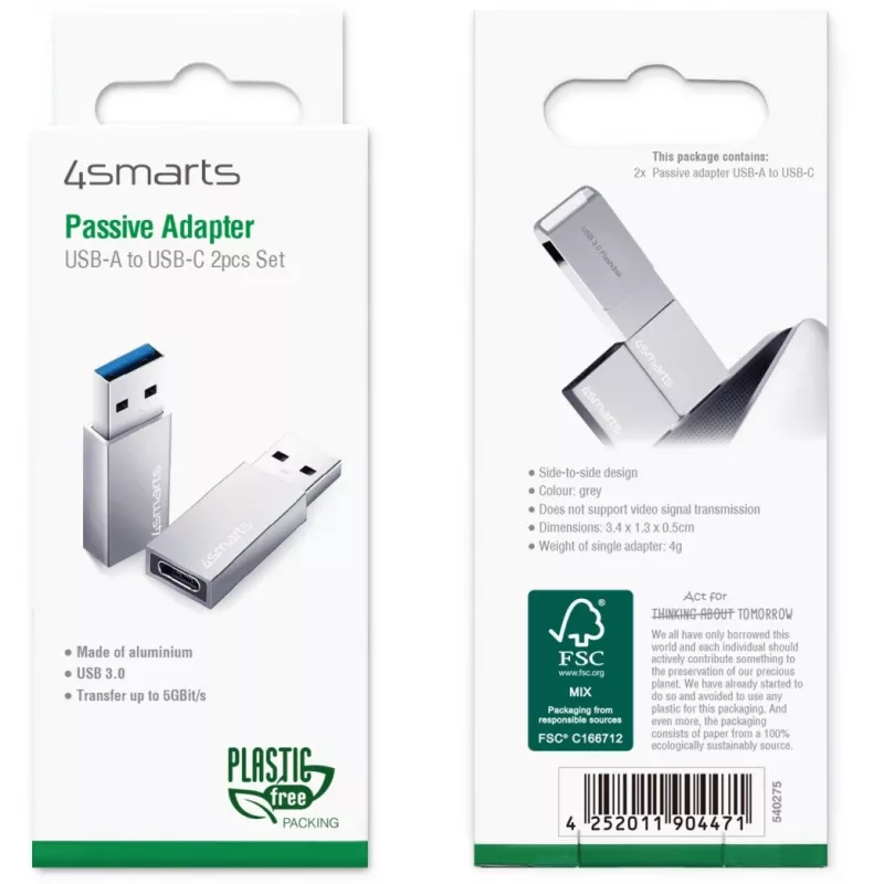 4smarts 540275 USB-kabel grijs