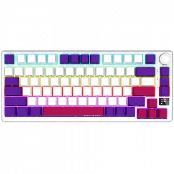 LORGAR KBP7075W, draadloos 75% mechanisch gaming-toetsenbord Pro, wit, EN-layout