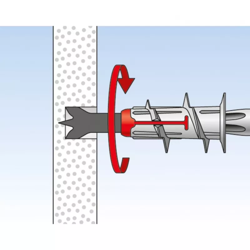 Fischer DUOBLADE, schroeven- & pluggenset, beton, kunststof, grijs, Pozidriv, PZ2
