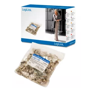Draadconnector LogiLink MP0003 CAT5e kunststof goud 100 stuks