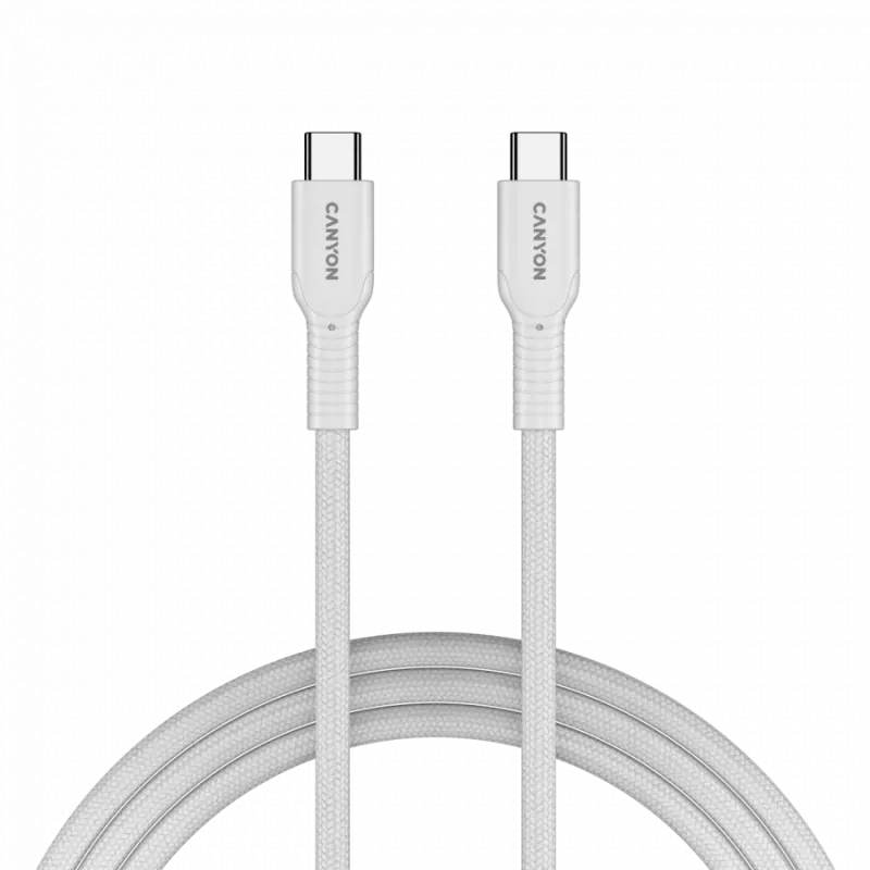 CANYON kabel OnWire 60CL C-C 60W COLOR gevlochten 1m wit